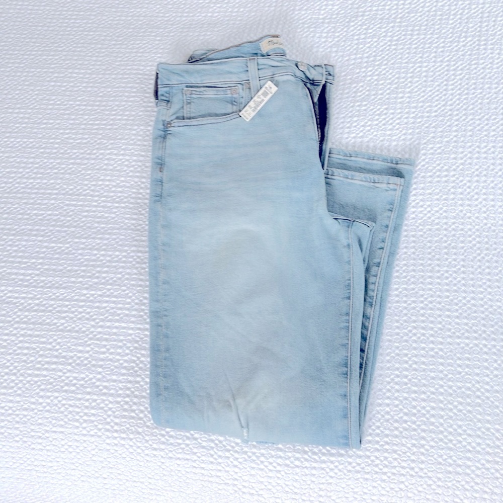 NWTs Madewell Perfect Vintage Straight Jeans in Light Wash